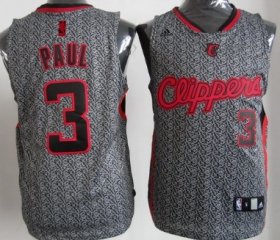 Wholesale Cheap Los Angeles Clippers #3 Chris Paul Gray Static Fashion Jersey