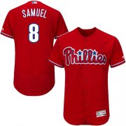 Wholesale Cheap Phillies #8 Juan Samuel Red Flexbase Authentic Collection Stitched MLB Jersey