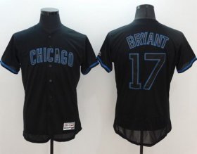 Wholesale Cheap Cubs #17 Kris Bryant Black Fashion Flexbase Authentic Collection Stitched MLB Jersey