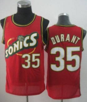 Wholesale Cheap Seattle Supersonics #35 Kevin Durant 1995-96 Red Swingman Jersey