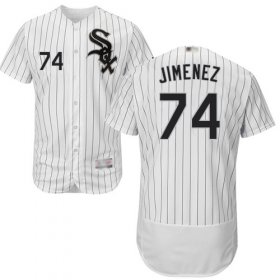 Wholesale Cheap White Sox #74 Eloy Jimenez White(Black Strip) Flexbase Authentic Collection Stitched MLB Jerseys