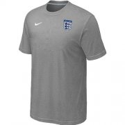 Wholesale Cheap Nike England 2014 World Small Logo Soccer T-Shirt Light Grey