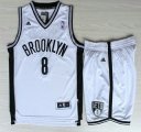 Wholesale Cheap Brooklyn Nets #8 Deron Williams White Revolution 30 Swingman Jerseys Shorts NBA Suits