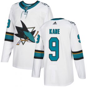 Wholesale Cheap Adidas Sharks #9 Evander Kane White Road Authentic Stitched Youth NHL Jersey