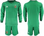 Wholesale Cheap Argentina Blank Green Long Sleeves Goalkeeper Soccer Country Jersey