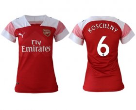 Wholesale Cheap Women\'s Arsenal #6 Koscielny Home Soccer Club Jersey