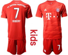 Wholesale Cheap Bayern Munchen #7 Ribery Home Kid Soccer Club Jersey