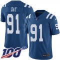 Wholesale Cheap Nike Colts #91 Sheldon Day Royal Blue Men's Stitched NFL Limited Rush 100th Season Jersey
