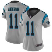 Wholesale Cheap Nike Panthers #11 Robby Anderson Silver Women's Stitched NFL Limited Inverted Legend Jersey