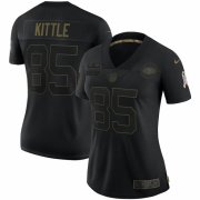 Cheap San Francisco 49ers #85 George Kittle Nike Women's 2020 Salute To Service Limited Jersey Black