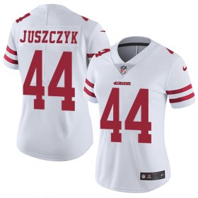 Wholesale Cheap Nike 49ers #44 Kyle Juszczyk White Women\'s Stitched NFL Vapor Untouchable Limited Jersey