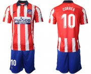 Wholesale Cheap Men 2020-2021 club Atletico Madrid home 10 red Soccer Jerseys