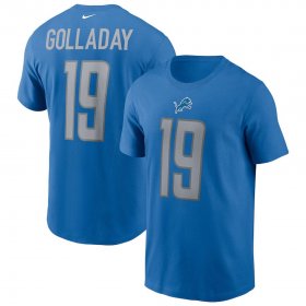 Wholesale Cheap Detroit Lions #19 Kenny Golladay Nike Team Player Name & Number T-Shirt Blue