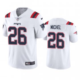 Wholesale Cheap New England Patriots #26 Sony Michel Men\'s Nike White 2020 Vapor Limited Jersey