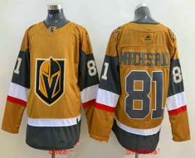 Wholesale Cheap Men\'s Vegas Golden Knights #81 Jonathan Marchessault Gold 2020-21 Alternate Stitched Adidas Jersey