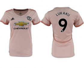 Wholesale Cheap Women\'s Manchester United #9 Lukaku Away Soccer Club Jersey