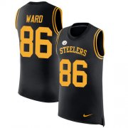 Wholesale Cheap Nike Steelers #86 Hines Ward Black Team Color Men's Stitched NFL Limited Rush Tank Top Jersey