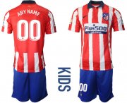 Wholesale Cheap Youth 2020-2021 club Atletico Madrid home customized red Soccer Jerseys