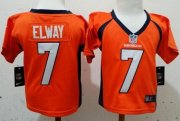Wholesale Cheap Toddler Nike Broncos #7 John Elway Orange Team Color Stitched NFL Elite Jersey