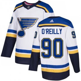 Wholesale Cheap Adidas Blues #90 Ryan O\'Reilly White Road Authentic Stitched Youth NHL Jersey
