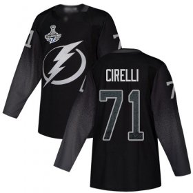 Cheap Adidas Lightning #71 Anthony Cirelli Black Alternate Authentic 2020 Stanley Cup Champions Stitched NHL Jersey