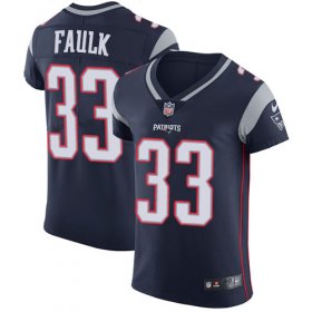 Wholesale Cheap Nike Patriots #33 Kevin Faulk Navy Blue Team Color Men\'s Stitched NFL Vapor Untouchable Elite Jersey