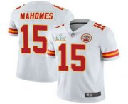 Wholesale Cheap Men's Kansas City Chiefs #15 Patrick Mahomes White 2021 Super Bowl LV Vapor Untouchable Stitched Nike Limited NFL Jersey