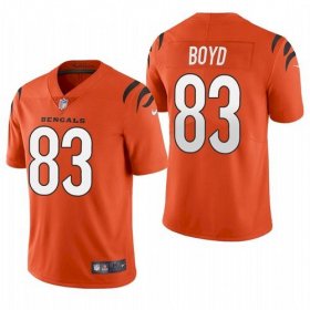 Wholesale Cheap Men\'s Cincinnati Bengals #83 Tyler Boyd 2021 New Orange Vapor Untouchable Limited Stitched Jersey