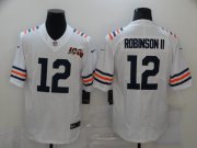 Wholesale Cheap Men's Chicago Bears #12 Allen Robinson II White 2019 100th seasons Patch Vapor Untouchable Stitched NFL Nike Alternate Classic Limited Jersey