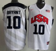 Wholesale Cheap 2012 Olympics Team USA #10 Kobe Bryant Revolution 30 Swingman White Jersey