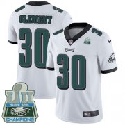 Wholesale Cheap Nike Eagles #30 Corey Clement White Super Bowl LII Champions Youth Stitched NFL Vapor Untouchable Limited Jersey