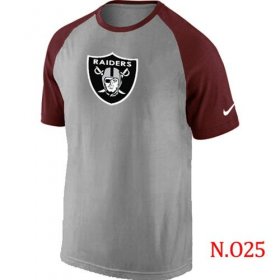 Wholesale Cheap Nike Las Vegas Raiders Ash Tri Big Play Raglan NFL T-Shirt Grey/Red
