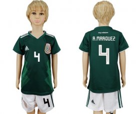 Wholesale Cheap Mexico #4 R.Marquez Home Kid Soccer Country Jersey