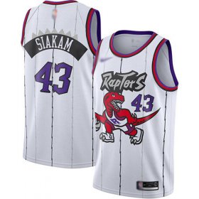 Wholesale Cheap Raptors #43 Pascal Siakam White Basketball Swingman Hardwood Classics Jersey