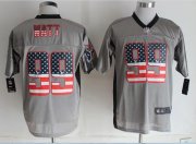 Wholesale Cheap Nike Texans #99 J.J. Watt Grey Men's Stitched NFL Elite USA Flag Fashion Jersey