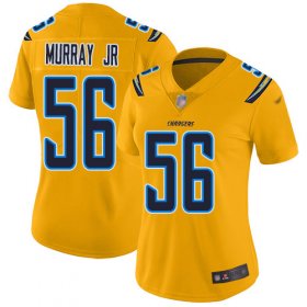 Wholesale Cheap Nike Chargers #56 Kenneth Murray Jr Gold Women\'s Stitched NFL Limited Inverted Legend Jersey