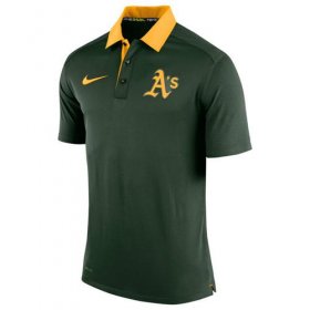 Wholesale Cheap Men\'s Oakland Athletics Nike Green Authentic Collection Dri-FIT Elite Polo