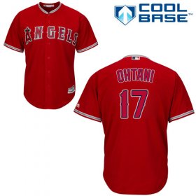 Wholesale Cheap Angels of Anaheim #17 Shohei Ohtani Red New Cool Base Stitched MLB Jersey