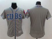 Wholesale Cheap Cubs Blank Grey Flexbase Authentic Collection Alternate Road Stitched MLB Jersey