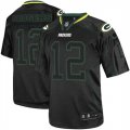Wholesale Cheap Nike Packers #12 Aaron Rodgers Lights Out Black Men's Stitched NFL Elite Jersey