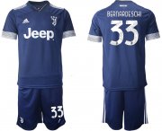 Wholesale Cheap Men 2020-2021 club Juventus away 33 blue Soccer Jerseys