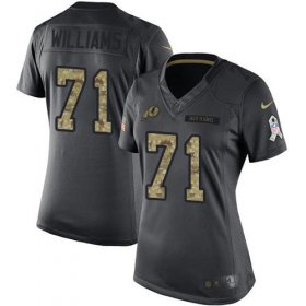 Wholesale Cheap Nike Redskins #71 Trent Williams Black Women\'s Stitched NFL Limited 2016 Salute to Service Jersey