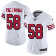 Wholesale Cheap Nike 49ers #58 Weston Richburg White Rush Women's Stitched NFL Vapor Untouchable Limited Jersey