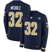 Wholesale Cheap Nike Rams #32 Eric Weddle Navy Blue Team Color Men's Stitched NFL Limited Therma Long Sleeve Jersey