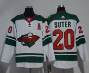 Wholesale Cheap Adidas Wild #20 Ryan Suter White Road Authentic Stitched NHL Jersey