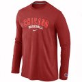 Wholesale Cheap Chicago Cubs Long Sleeve MLB T-Shirt Red