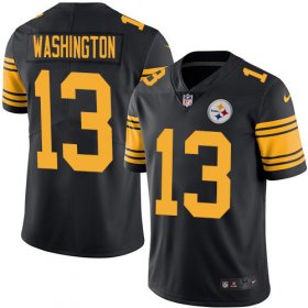 Wholesale Cheap Nike Steelers #13 James Washington Black Men\'s Stitched NFL Limited Rush Jersey