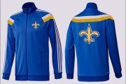 Wholesale Cheap NFL New Orleans Saints Team Logo Jacket Blue