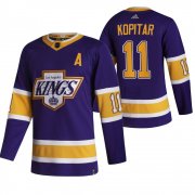 Wholesale Cheap Los Angeles Kings #11 Anze Kopitar Black Men's Adidas 2020-21 Reverse Retro Alternate NHL Jersey