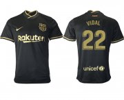 Wholesale Cheap Men 2020-2021 club Barcelona away aaa version 22 black Soccer Jerseys